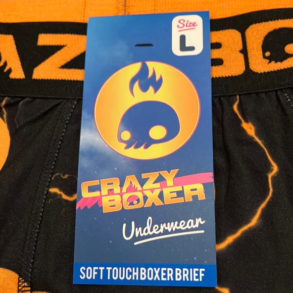 Crazy Boxer NWT soft touch boxer brief Size L Bitcoin theme Rich Money - Picture 4 of 6